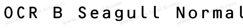 OCR B Seagull Normal字体转换